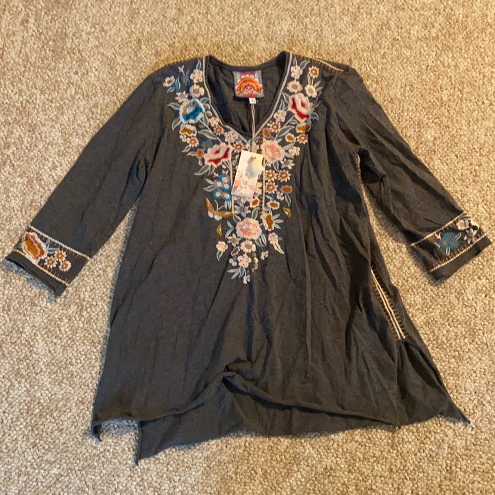 Johnny Was Serafina 3/4 Sleeve Knit Drape Top